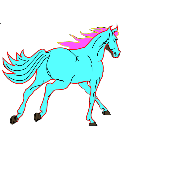 Horse Blue PNG Clip art
