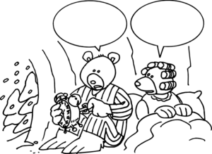 Bears Talking Comic PNG Clip art