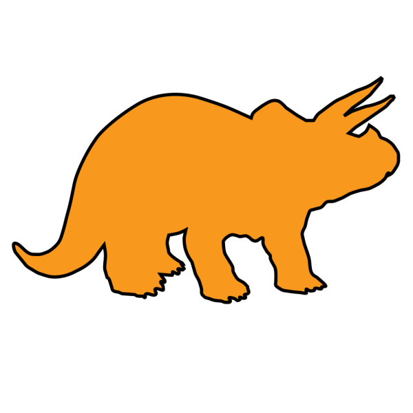 Long Horned Triceratops PNG Clip art