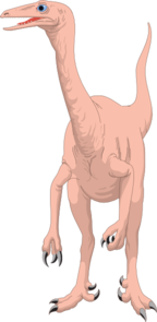 Pink Long Necked Dinosaur PNG Clip art