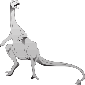 Gray Standing Dinosaur PNG Clip art