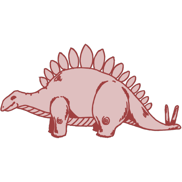 Pink Stegosaurus PNG Clip art