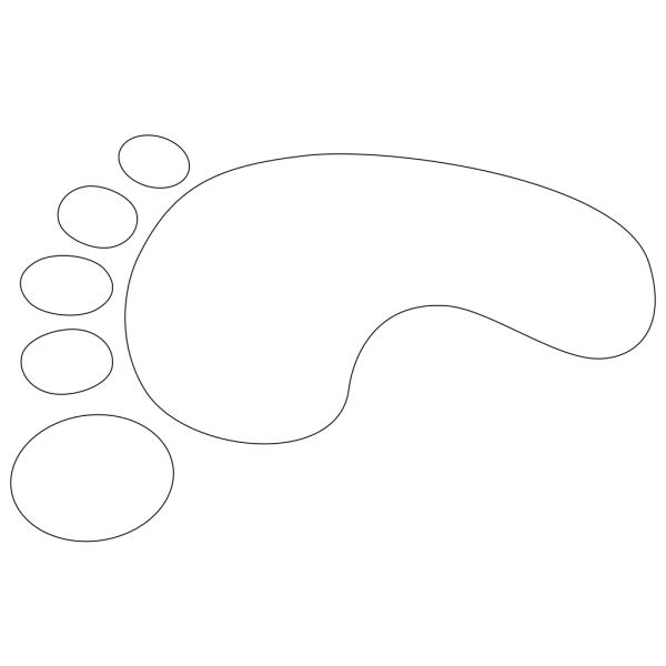 Goose Walking With Footprints PNG Clip art
