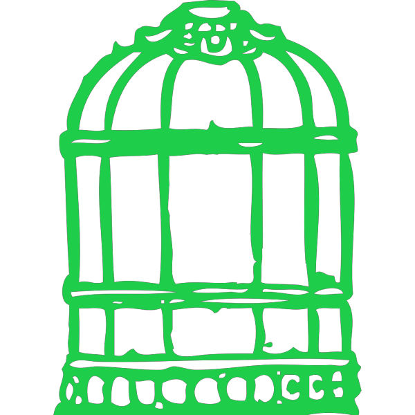 Green Birdcage PNG Clip art