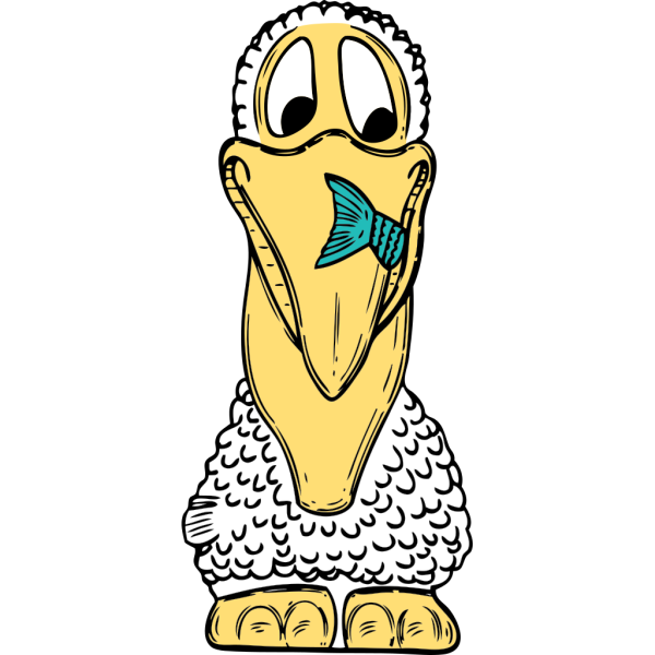 Pelican With Fish PNG Clip art