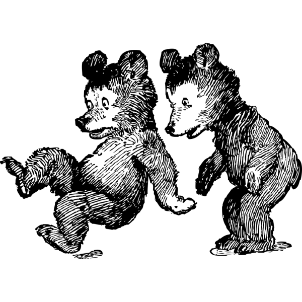 Startled Bears PNG Clip art