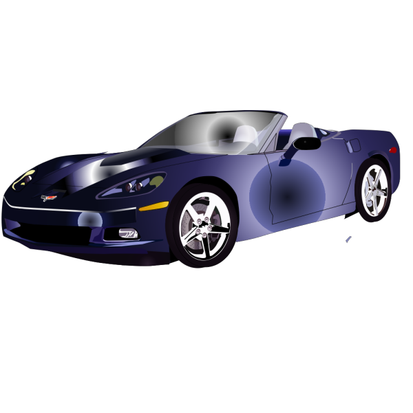 Blue Corvette PNG Clip art