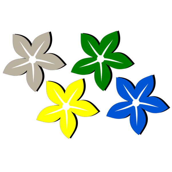 Colored Flowers PNG Clip art