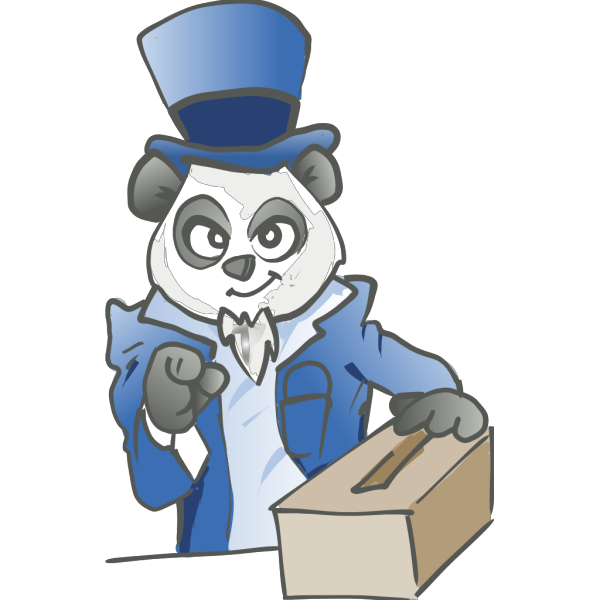 Panda For Election PNG Clip art