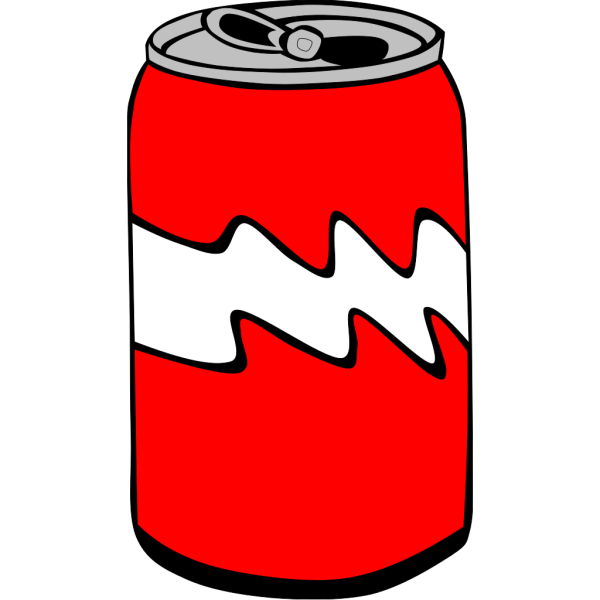 Pop Can (b And W) PNG Clip art