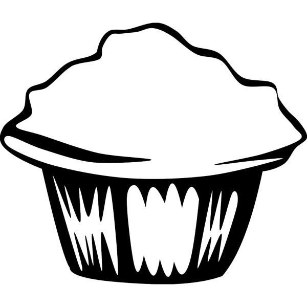 Generic Muffin (b And W) PNG Clip art