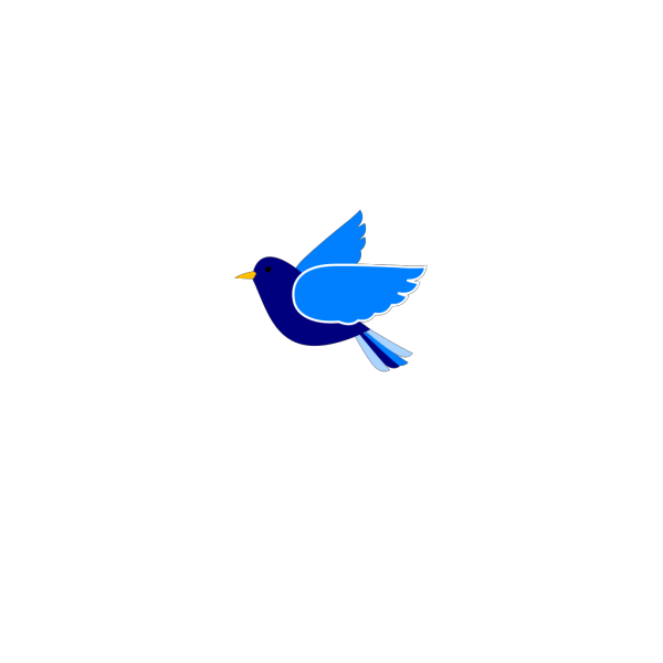 Blue Bird Left2 PNG Clip art