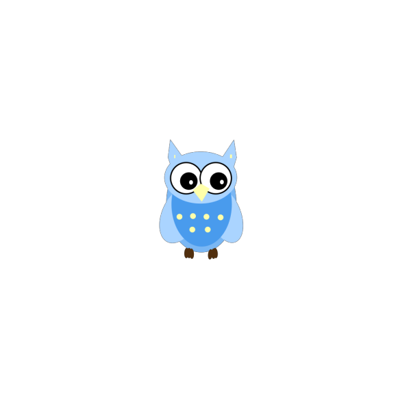 Blue Owls PNG Clip art