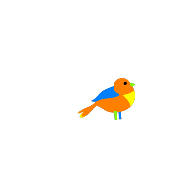 Colorful Little Bird PNG Clip art