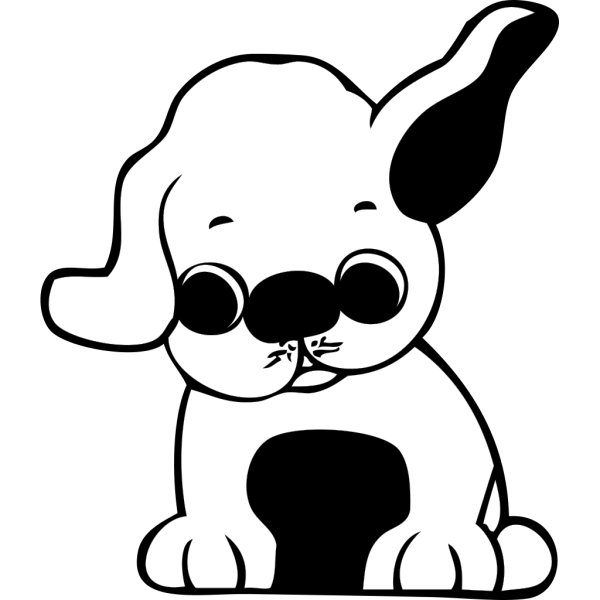 Puppy With Ear Up PNG Clip art
