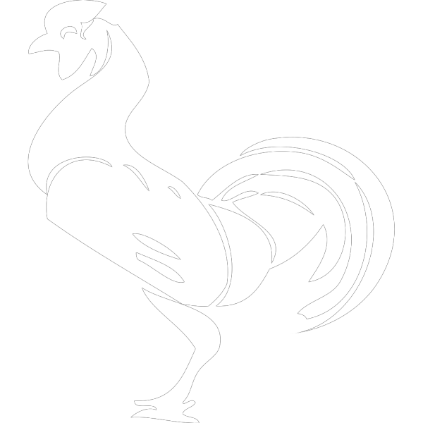 Rooster White PNG Clip art