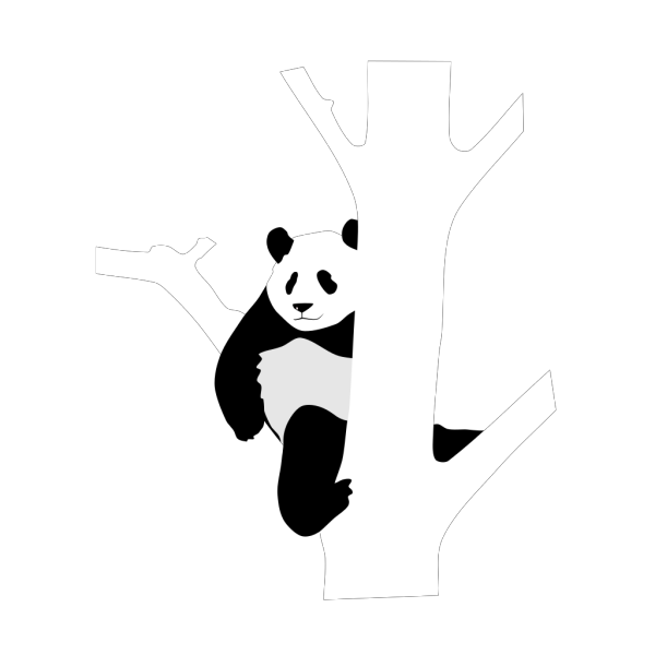 Giant Panda In A Tree PNG Clip art