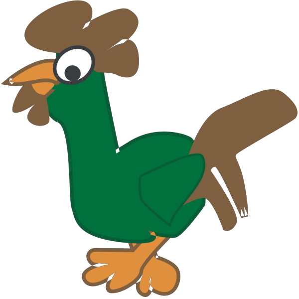 Green Rooster PNG Clip art