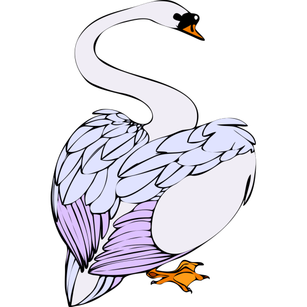 Swan Making A Heart PNG Clip art