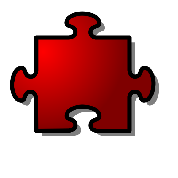 Jigsaw Red 10 PNG Clip art