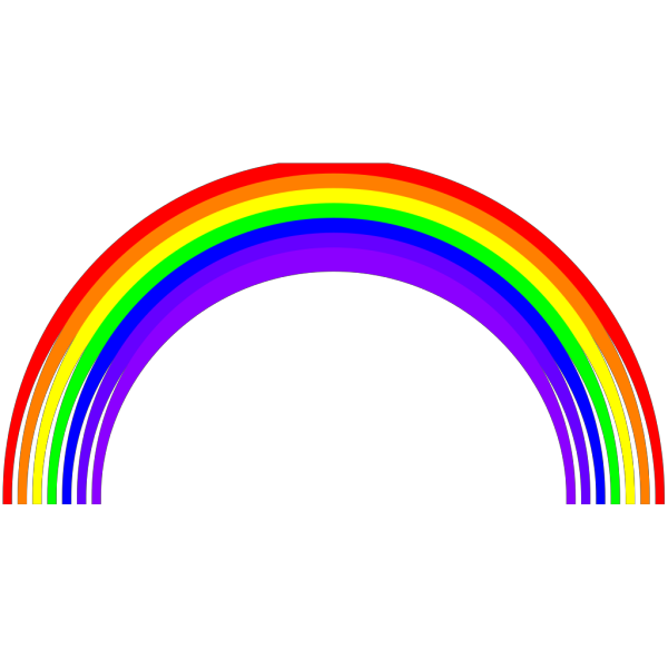 Rainbow Hexagons PNG Clip art