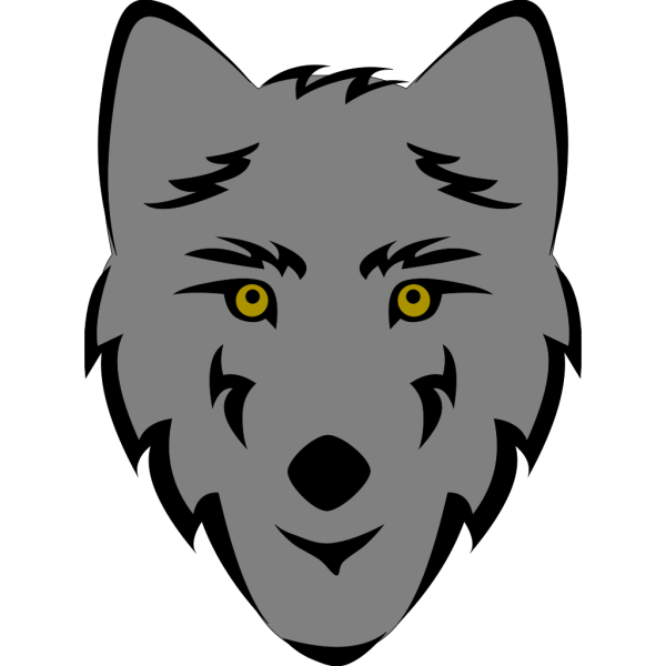 Gray Wolf Head PNG Clip art