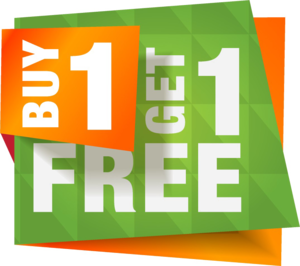Buy 1 Get 1 Free Transparent PNG PNG Clip art
