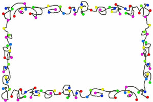 Christmas Lights Border Transparent Background PNG Clip art