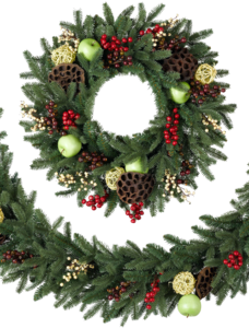 Christmas Wreath Transparent Background PNG Clip art