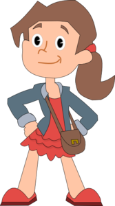 Cute Cartoon Girl Transparent Background PNG Clip art