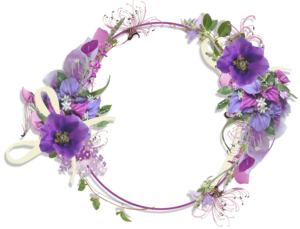 Floral Round Frame PNG Pic PNG Clip art