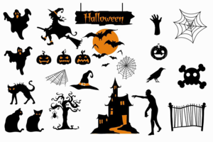 Halloween Elements Transparent Background PNG Clip art