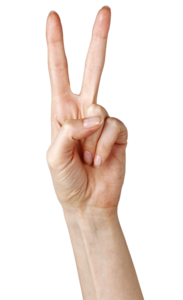 Hand Showing Two Finger PNG PNG Clip art