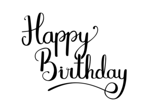 Happy Birthday Calligraphy PNG Transparent Image PNG Clip art