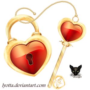 Heart Key Transparent Background PNG Clip art