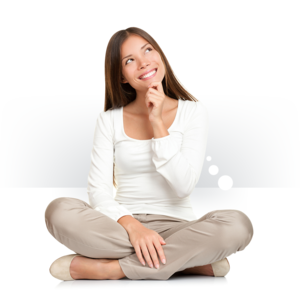 Thinking Woman Background PNG PNG Clip art