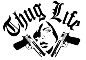 Thug Life Text PNG Image PNG Clip art