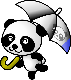 Umbrella panda icon png