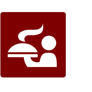 Hotel Icon Room Service Clip Art - Red/white icon png