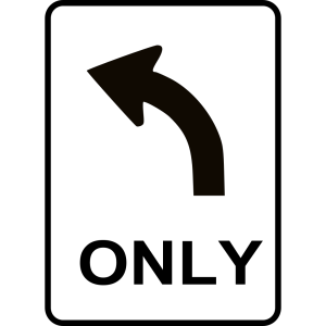 Left Only Direction icon png