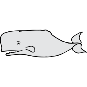 Simple Whale Cartoon icon png