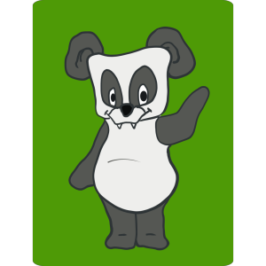 Friendly Panda Cartoon icon png