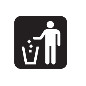 Litter Receptacle Black icon png