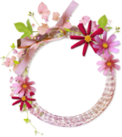 Floral Round Frame PNG Clipart icon png