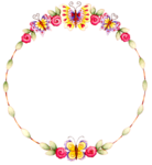 Floral Round Frame Transparent Background icon png